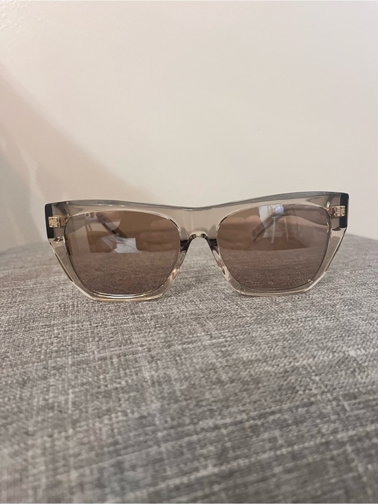 Givenchy Accessories - Givenchy Translucent Taupe Frame Sunglasses with Brown Lenses and Gold Accents